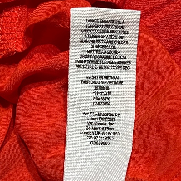 Free People FP Orange Floral Mockingbird Flowy Romantic Dress Size 0 - Picture 5 of 10